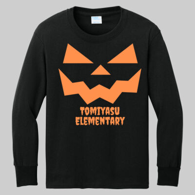 Youth Long Sleeve Shirt - Jack O Lantern - Orange Thumbnail