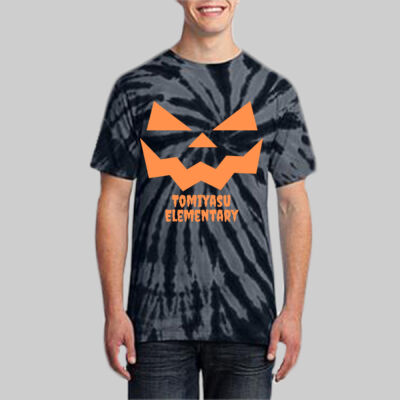 Adult Tie-Dye T-Shirt - Jack O Lantern - Orange Thumbnail