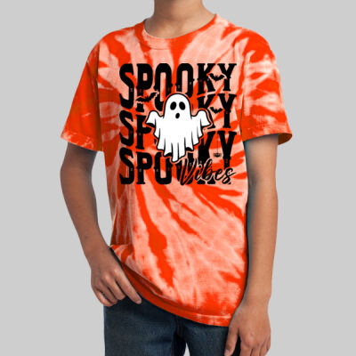 Youth Tie-Dye T-Shirt - Spooky Vibes Thumbnail