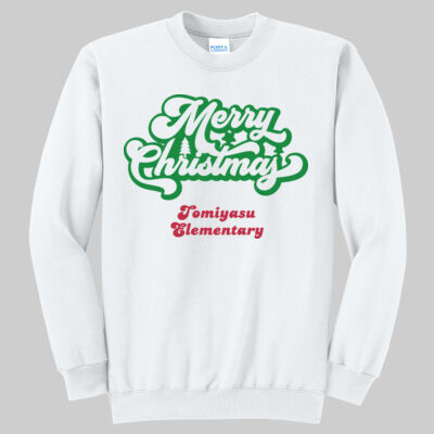 Adult Crewneck - Merry Christmas - Green & Red Thumbnail