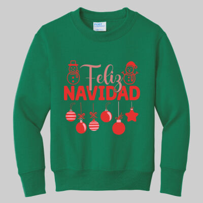 Youth Crewneck - Feliz Festive - Red Thumbnail