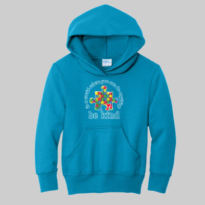 Youth - Be Kind Puzzle Piece Hoodie - Autism Awareness Thumbnail