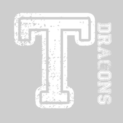 Distressed T & Side Dragons - White Thumbnail