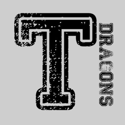 Distressed T & Side Dragons - Black Thumbnail